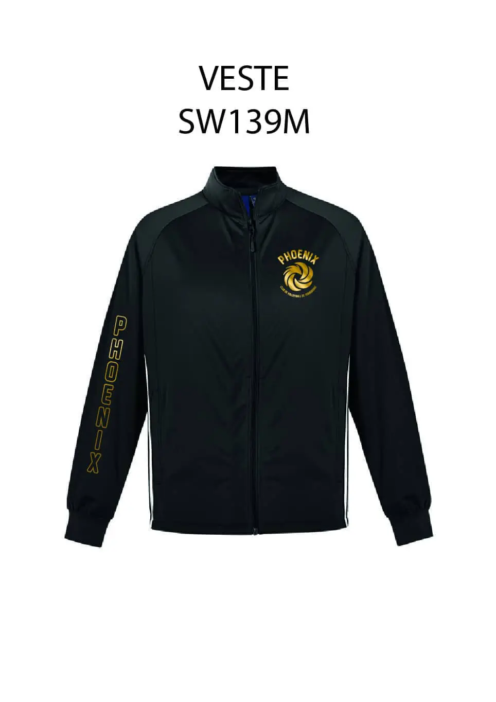 BIZ VESTE D'ENTRAINEMENT LOGO MANCHE DORÉ